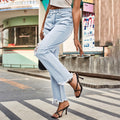 summer cross-border e-commerce  new denim distressed jeans,  trendy women's casual pants