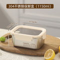 304 stainless steel rectangular lunch box with lid - food container for picnics, bento boxes, and refrigerator storage