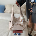 Fall and wintereasiest for match canvas bag women's new bag niche styletrendyletter shoulder bag casualartsy atmosphere handbag