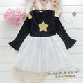 Korean style summer new five-star girl's dress chiffon children's dress princess dress - direct from the children's wear manufacturer