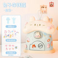 (mail order box) rabbit piggy bank [blue] sticker + key*2 + three-dimensional sticker*8