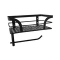 Wrought iron bathroom wall-mounted multi-functional storage rack - tissue, plant, and organizer shelf for toilet area