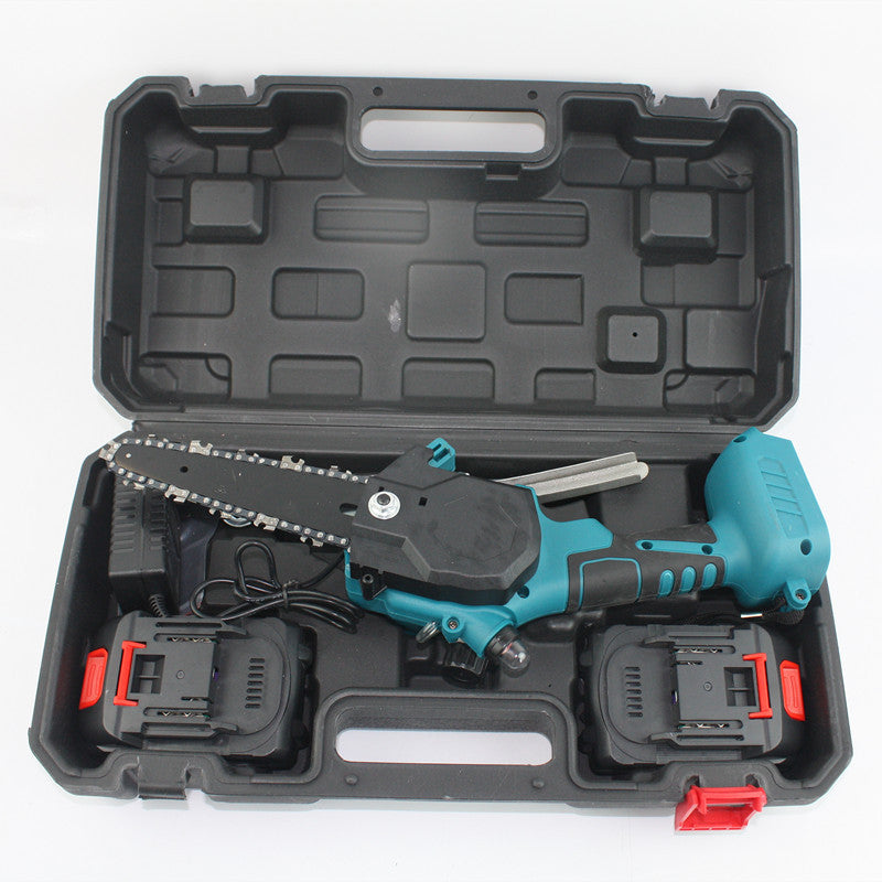 6 inch mini chainsaw, handheld chainsaw rechargeable small one-handed chainsaw garden lithium battery rechargeable chainsaw