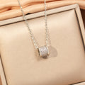 [titanium steel] cross-border popular versatile small waist necklace for women, accessible luxury fashion, high-end elegant sweater chain jewelry