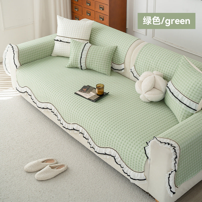 Sofa protective cover Summer sofa cushion Ice silk cold beans Modern simple non-slip mat Multifunctional cover