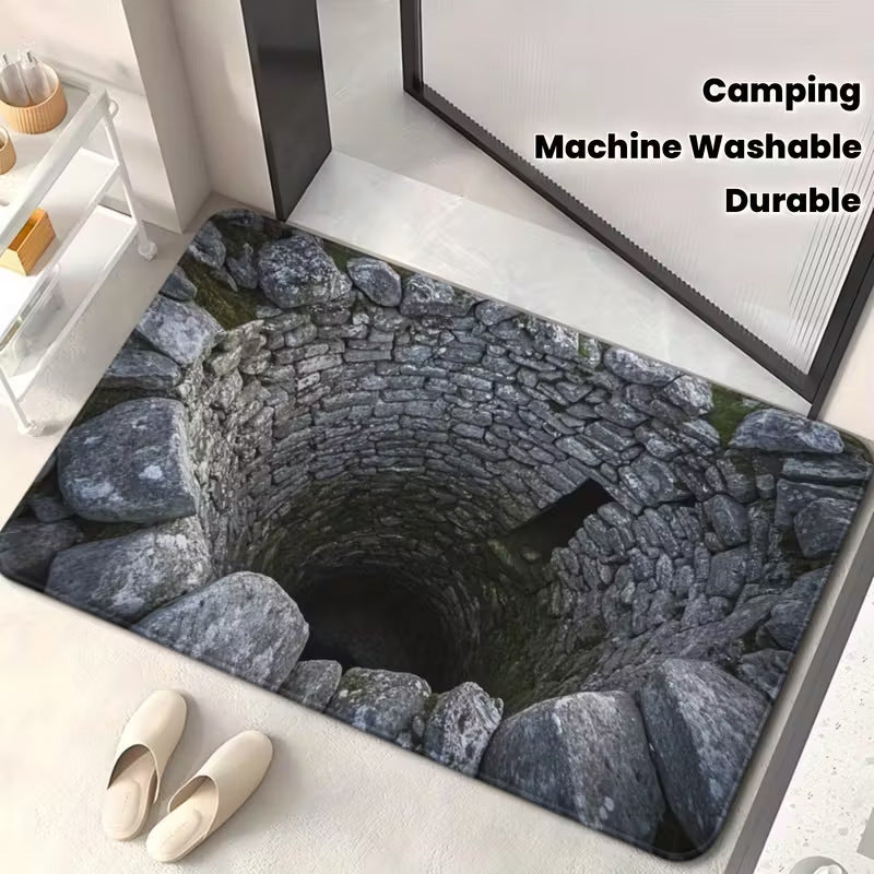 hot-selling stereo visual trap floor mat for home entrance door mat bathroom absorbent foot mat
