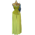 European and american cross-border women's fashion  summer new collection: heavily embellished bandeau top with rhinestone accents and asymmetrical design, paired with pleated wide-leg pants set