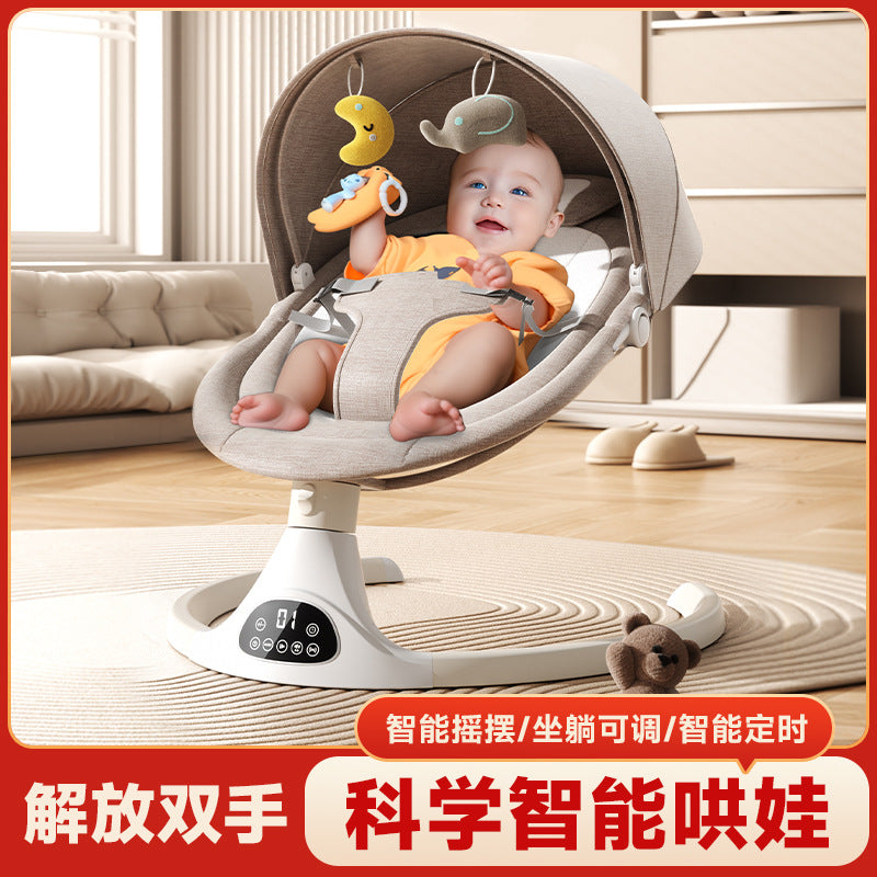 Baby electric rocking chair baby coaxing artifact baby soothing electric cradle newborn baby coaxing rocking chair recliner crib
