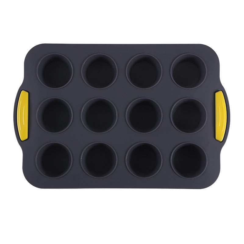 Factory new silicone 12-cavity muffin pan, non-stick baking mold, baking sheet tool for home use