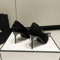 34-43 high heels plus size 41-42 bows stiletto sense of designniche styleelegant fairy wedding shoes two-wear flats