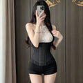 15-bone [thickened] mesh breathable waistband, abdominal belt, tight shaping, enhanced body shaping, slimming look, sports waistband