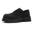 Men's leather shoes: new spring collection - parisian-inspired, niche retro derby style, high street british, chunky sole, casual, fashionable, and trendy oxfords