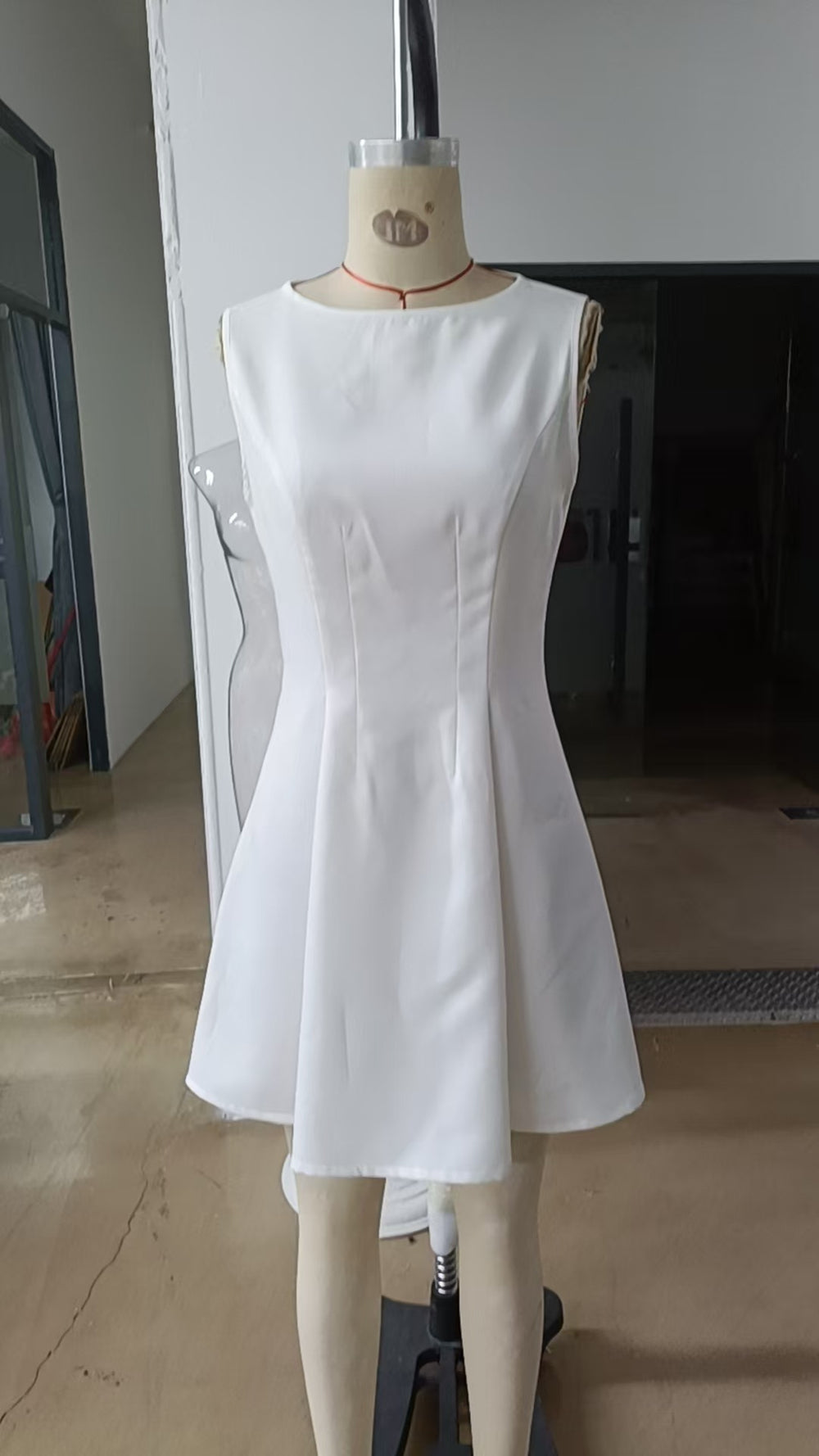 summer tk cross-border solid color a-line sleeveless slim-fit elegant tea party dress