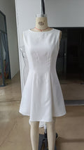 summer tk cross-border solid color a-line sleeveless slim-fit elegant tea party dress