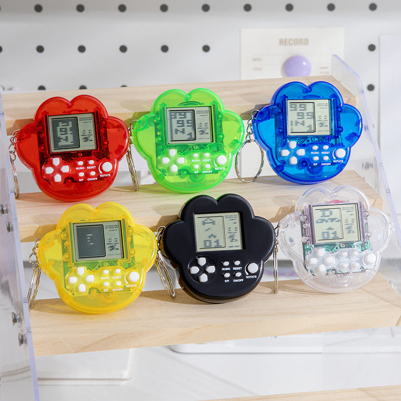 mini handheld game console keychain - tetris electronic game console - handheld console - schoolbag creative ornament