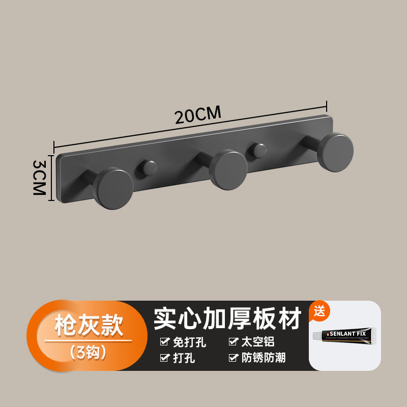 No punching clothes hook wall-mounted entrance door back coat wall entrance entrance clothes row hook clothes hanger hook