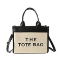 Straw woven tote bag summernew arrival bag for women cross-border small square bag letter patchwork tote bag export women's bag