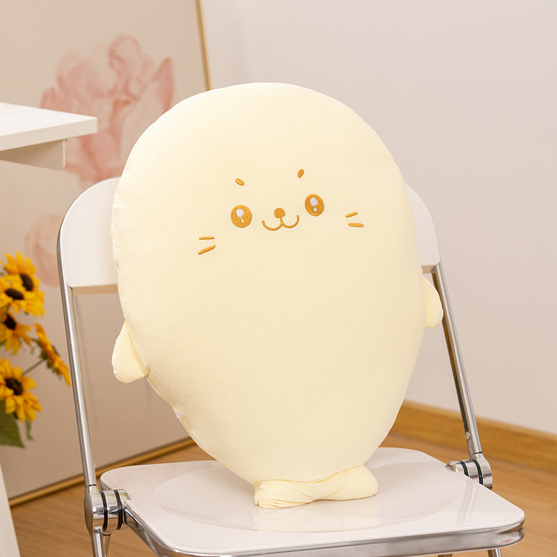 Ice silk seal doll doll sleeping pillow bed pillow super soft doll ice silk nap pillow cute style