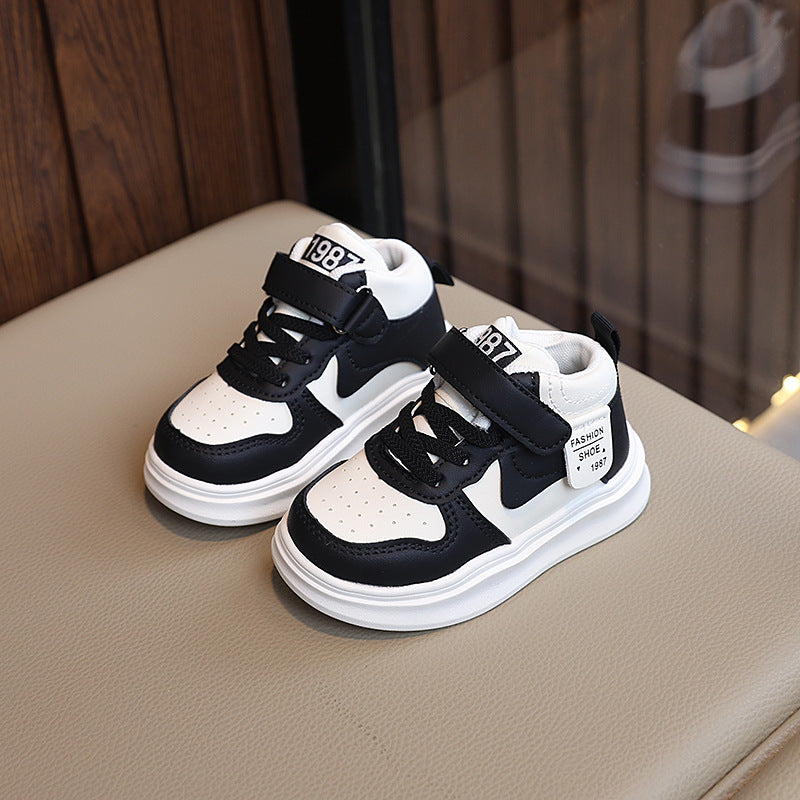 Kids' athletic shoes -  spring/autumn collection: boys' high-top sneakers, toddler & baby soft-soled non-slip shoes, girls' white sneakers