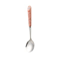 Pink white rabbit round spoon