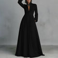 cross-border summer new european and american women's fashion elegant flowy maxi dress