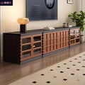 French retro tv cabinet living room wall storage cabinet medieval style floor cabinet accessible luxury checkerboard cabinet storage cabinet
