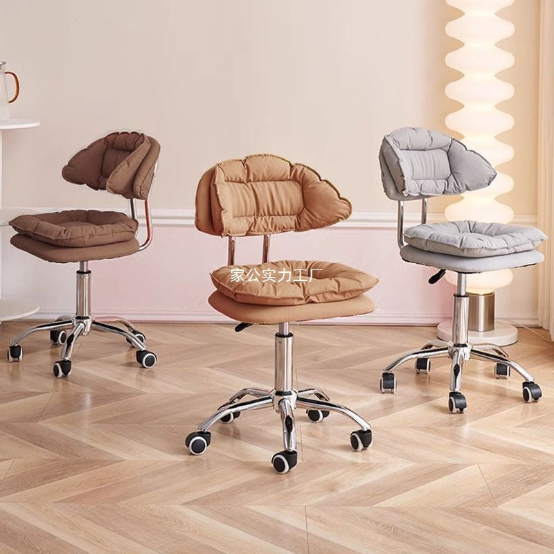 Beauty Chair Nail Art Eyelash Stool Barber Shop Backrest Lifting Chair Household Girls Bedroom Dressing Stool