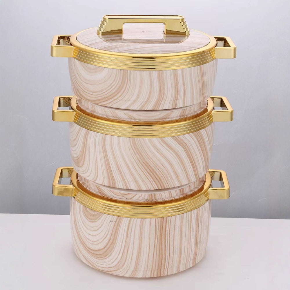 Export cross-border 3pcs double handle high-end light luxury thermal insulation box hot-selling food warmer container