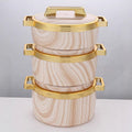 Export cross-border 3pcs double handle high-end light luxury thermal insulation box hot-selling food warmer container