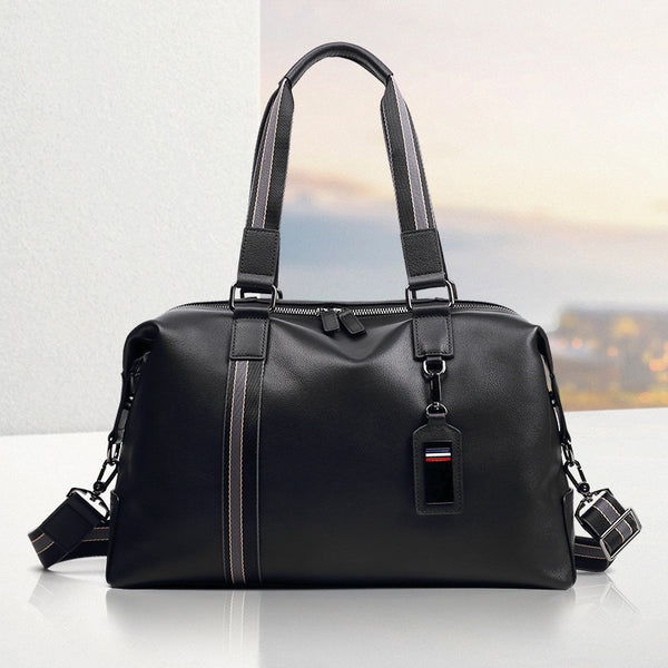 New travel bag men's handbag large-capacity luggage bag short-distance business women's shoulder crossbody leather men's bag