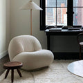 Influencer-approved "white fatty" leisure chair - lazy lounge sofa, fabric sofa, lambswool single chair, custom furniture