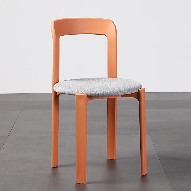 Nordic plastic chair - thickened, stackable dining chair for restaurants, cafes, indoor/outdoor use - dopamine backrest dining chair