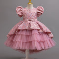 Ready-to-ship new sequin kids' gown with train, princess dress for flower girls, birthday party dress, girl's dress