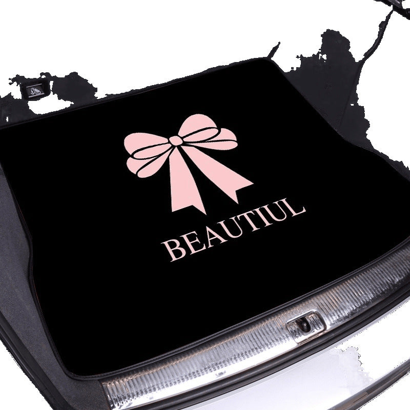 Cartoon car trunk pad Lynk 06 Suiteng Elantra Civic Qashqai tail box pad Accord car pole krypton