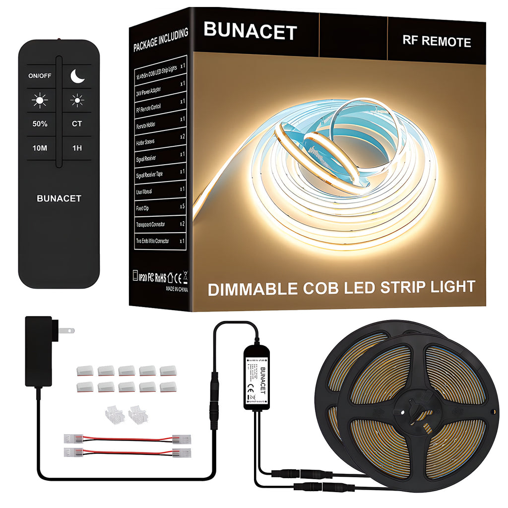 24V low voltage COB light strip LED strip self-adhesive, cabinet wardrobe lighting strip custom high display finger 8mm soft light strip