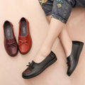 Soft leather soft bottom ladieswear shoes flatsabrasion resistantwaterproofbows work shoes wechat group purchase live broadcast one piece dropshipping
