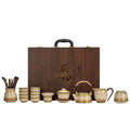 Dunhuang ru kiln kung fu tea set suit fair cup ceramic teapot lifting beam pot for home high-end tea maker gift
