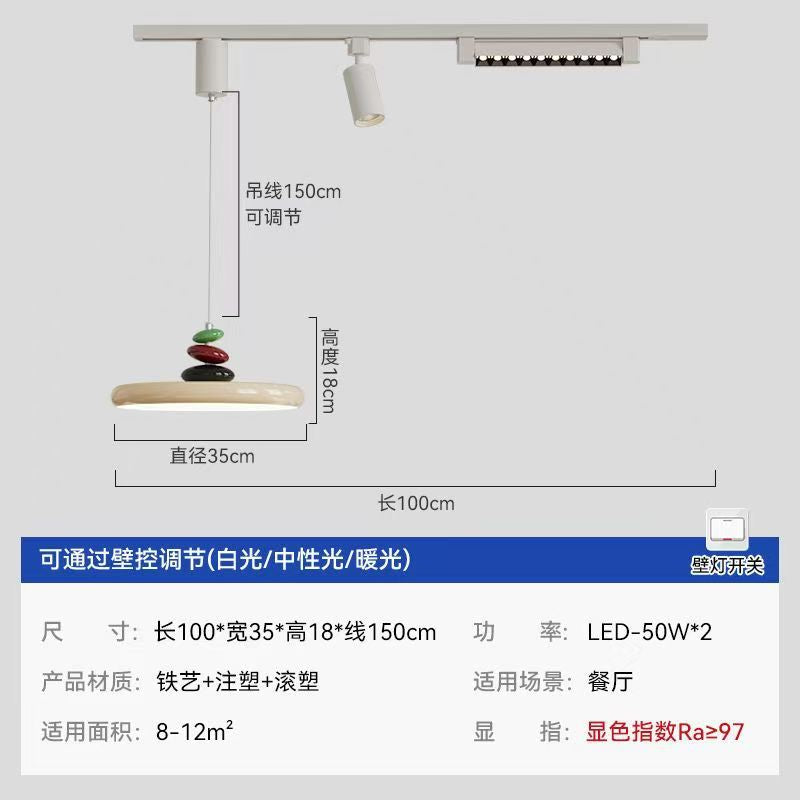 Restaurant chandelier can be lifted and lowered, long arm telescopic industrial style retro speaker dining table lamp, full spectrum foldable rocker arm chandelier