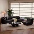 Black retro sofa small apartment popular curved clothing store rest area reception light luxury office reception and negotiation