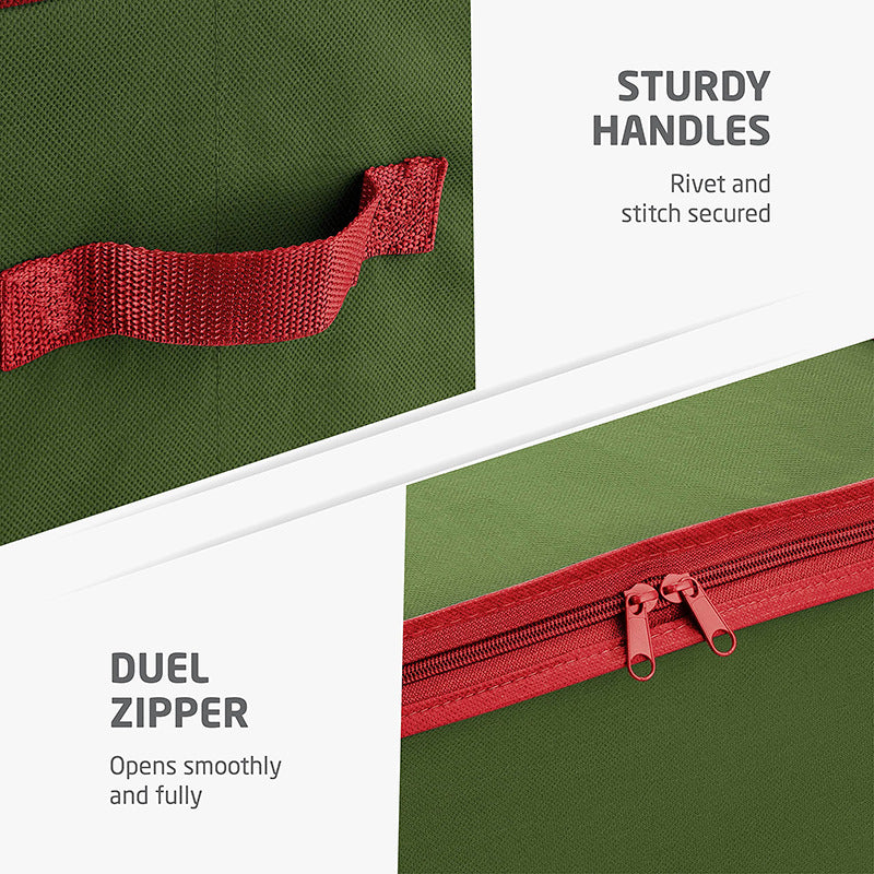 Holiday Decorations Storage Box Holds 64 Decorations Decorative Balls 600D Oxford Cloth Finishing Box Green