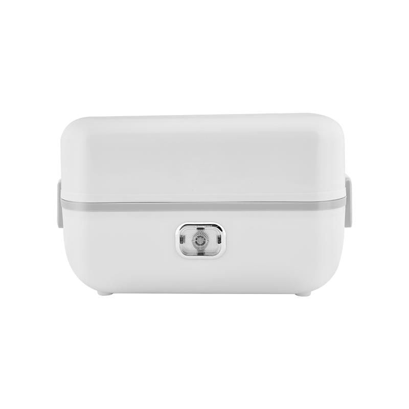 Mini white heated lunch box - japanese minimalist style, single/double layer, double/quad compartment, insulated, perfect for work, students, dorms, cross-border e-commerce