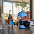 Danish bud table lamp - rechargeable, wireless, portable, minimalist design for living room, dining room, bedside - touch dimming vp9 classic table lamp