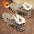 Winter men's shoes 2024 new fleece-lined thickened warm cotton shoes men's sports anti-slip work boots martin boots trendy safety shoes