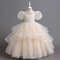 Kids dress flower girl wedding dress wedding host classygirl piano performance catwalk evening dress exportin stock