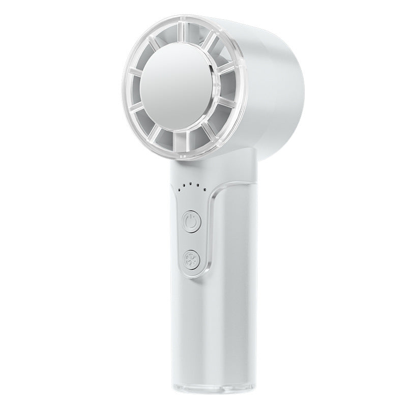 2026 new cross-border outdoor handheld fan - rechargeable, portable, digital display, mini transparent cooling fan - wholesale