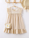 e-commerce vintage lace girl's dress, embroidered lace, small pocket, beach vacation dress, dropshipping available