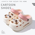 2025 new women's wedge platform clogs - summer outdoor wear, thick sole, two-wear style, chunky heel, non-slip beach sandals & slippers