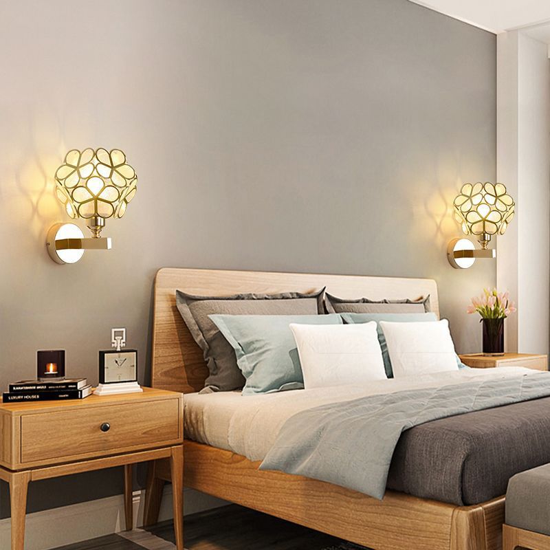 Hotel light luxury crystal bedside wall lamp  new internet celebrity corridor aisle bedroom entrance wall background wall lamp