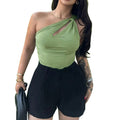 tk women's sexy one-sided camisole spring and summer new arrivalshortsilmtops suspender summer chest pad