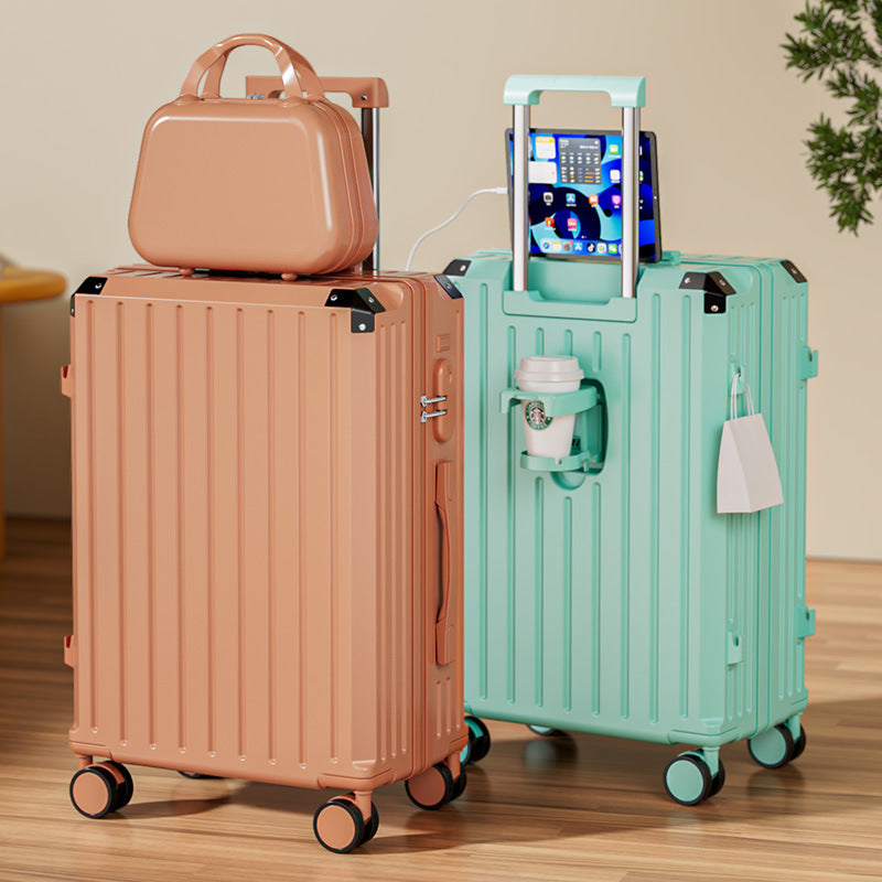 New suitcase 24-inch student trolley suitcase universal silent wheel suitcase large capacity boarding password case